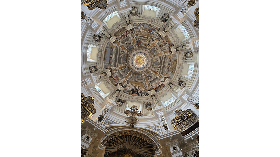 Church sanctuary ceiling in southern Spain