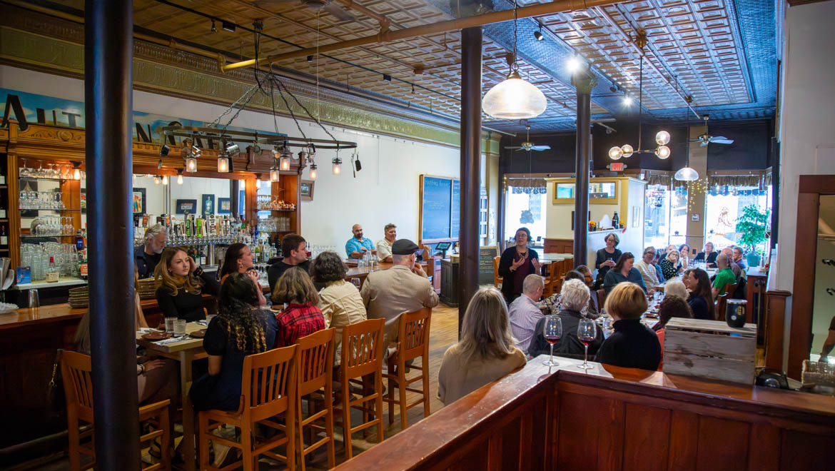 The Dinnerware Project at Oneonta’s Autumn Café during two-night meal and silent art auction event to raise funds for local food assistance programs.