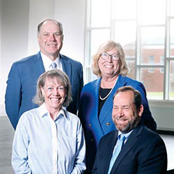 President Jim Mullen and his wife, Mari with President-elect Laurel Bongiorno, and her husband, Chuck in Stack Lounge