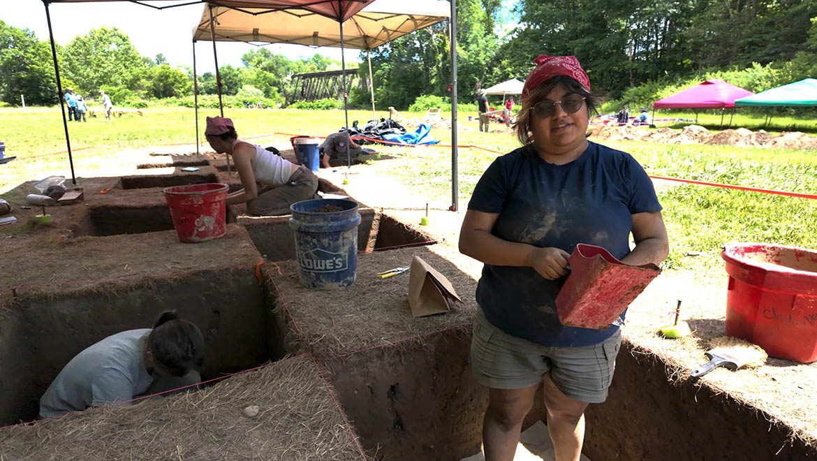 Students working at the Pine Lake Summer Field Archaeological School